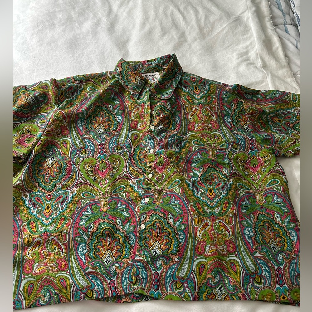 Details Sportswear 80’s 90’s MTV retro style xxl camp shirt bright neon